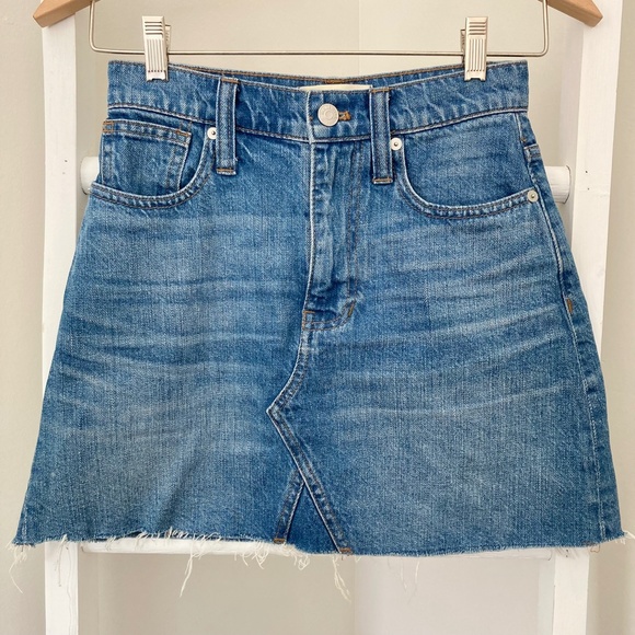 Madewell Frisco Denim A-Line Jean Mini Skirt - Picture 2 of 8